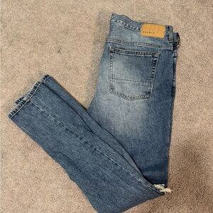 PacSun Blue Skinny Jeans with Distressed Details